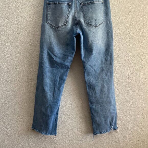 KanCan Straight High Rise Backed Ripped Ankle Jean Size 26 x 25.5 Distressed - Picture 6 of 6